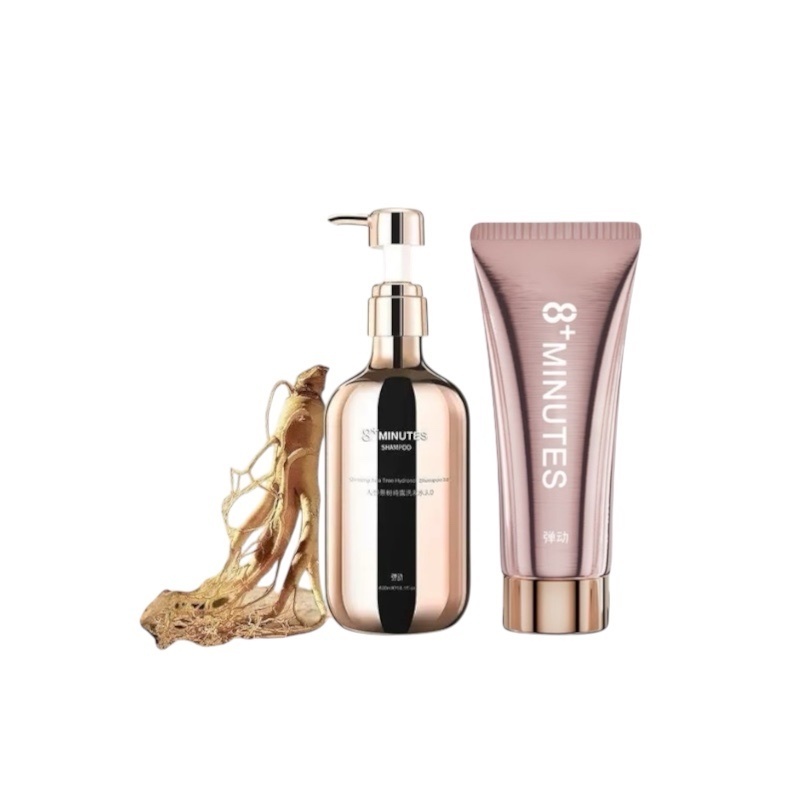 彈動 8+minutes 控油蓬鬆人蔘茶樹洗髮水護髮膜