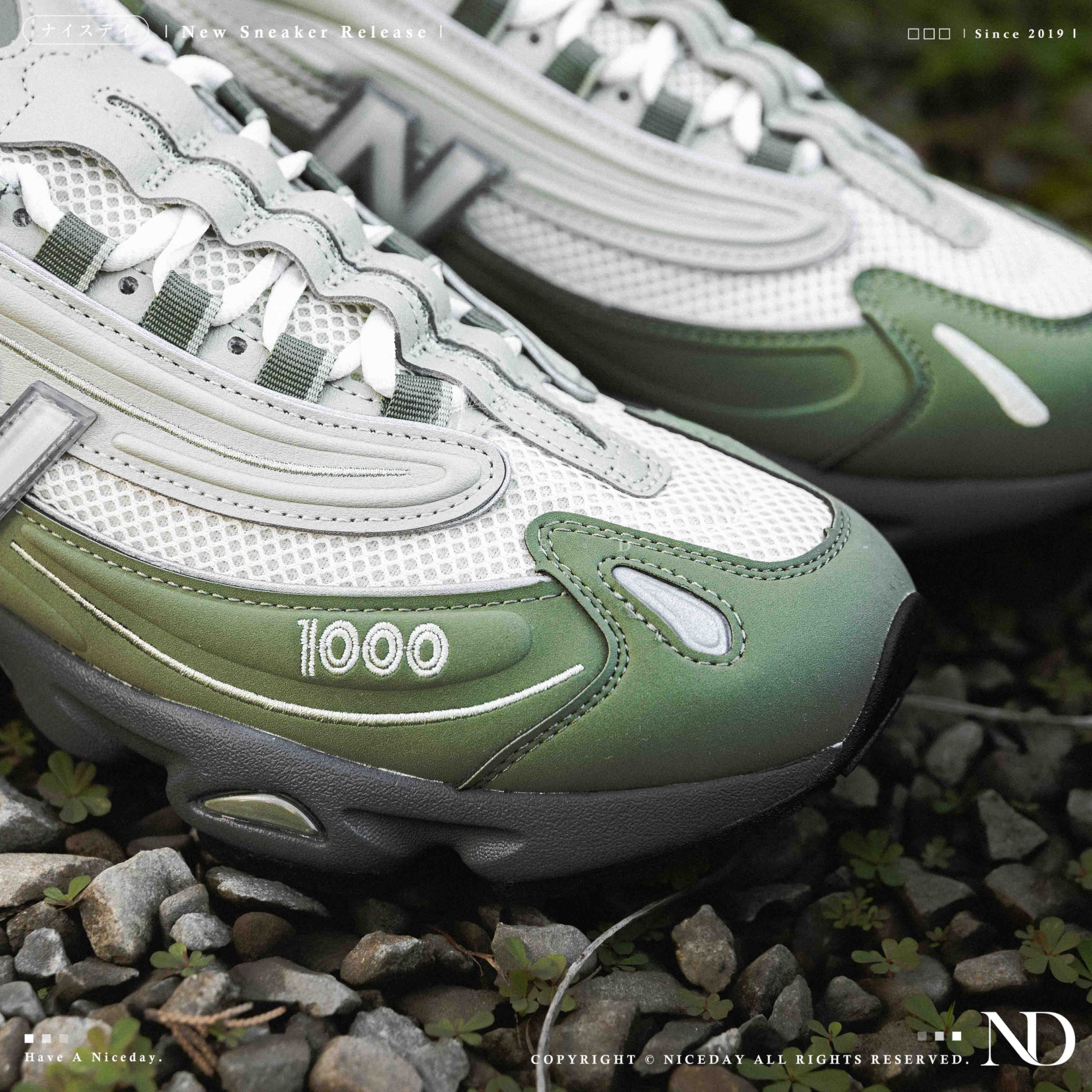 NICEDAY 現貨 New Balance 1000 灰綠 復古 綠色 墨綠 灰白 茉綠 M1000MEO
