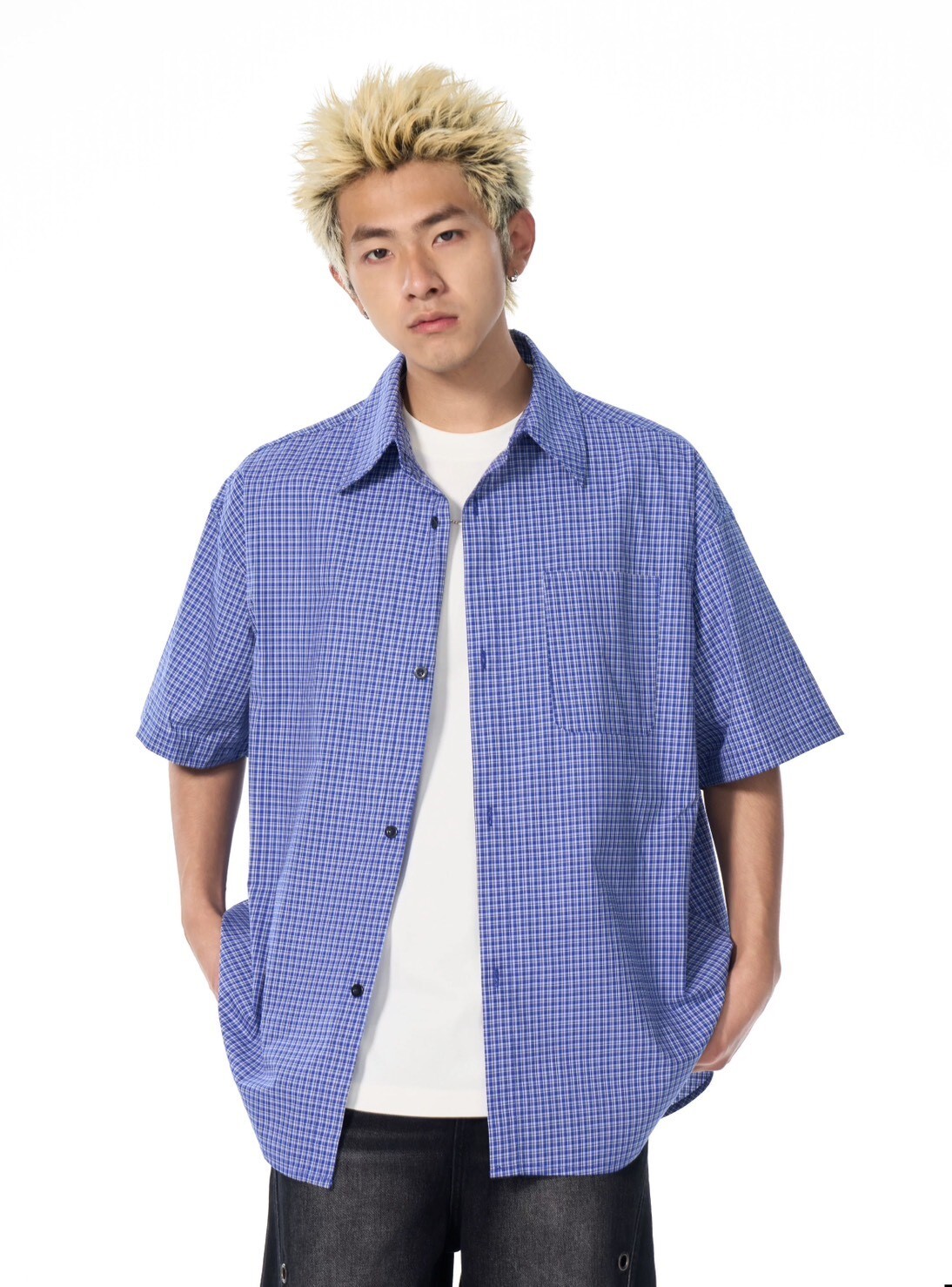 AFGK 休閒 格紋 短袖襯衫 A FEW GOOD KIDS