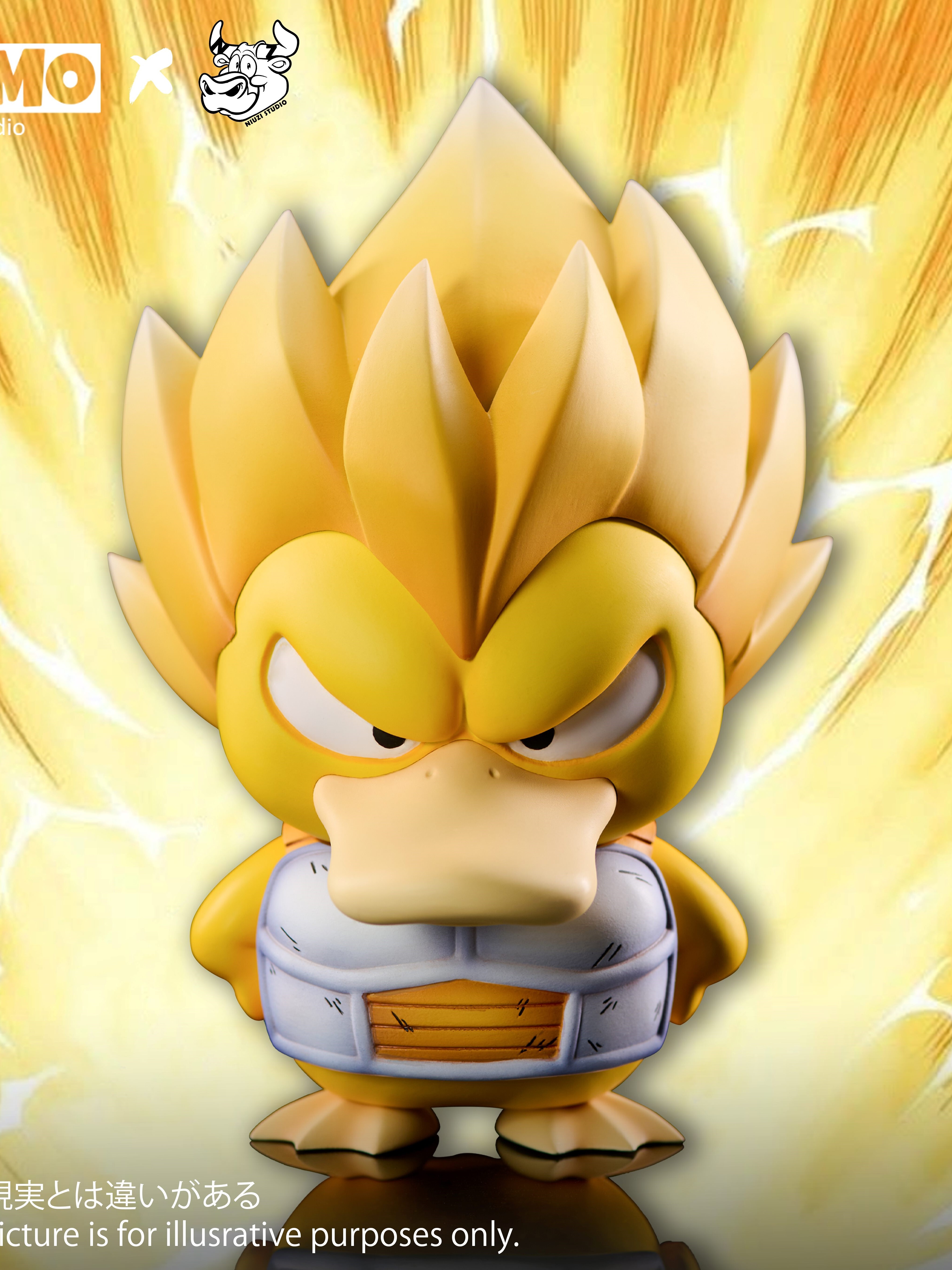 GK預購】Mimo×NIUZI 貝吉塔可達鴨｜寶可夢×七龍珠