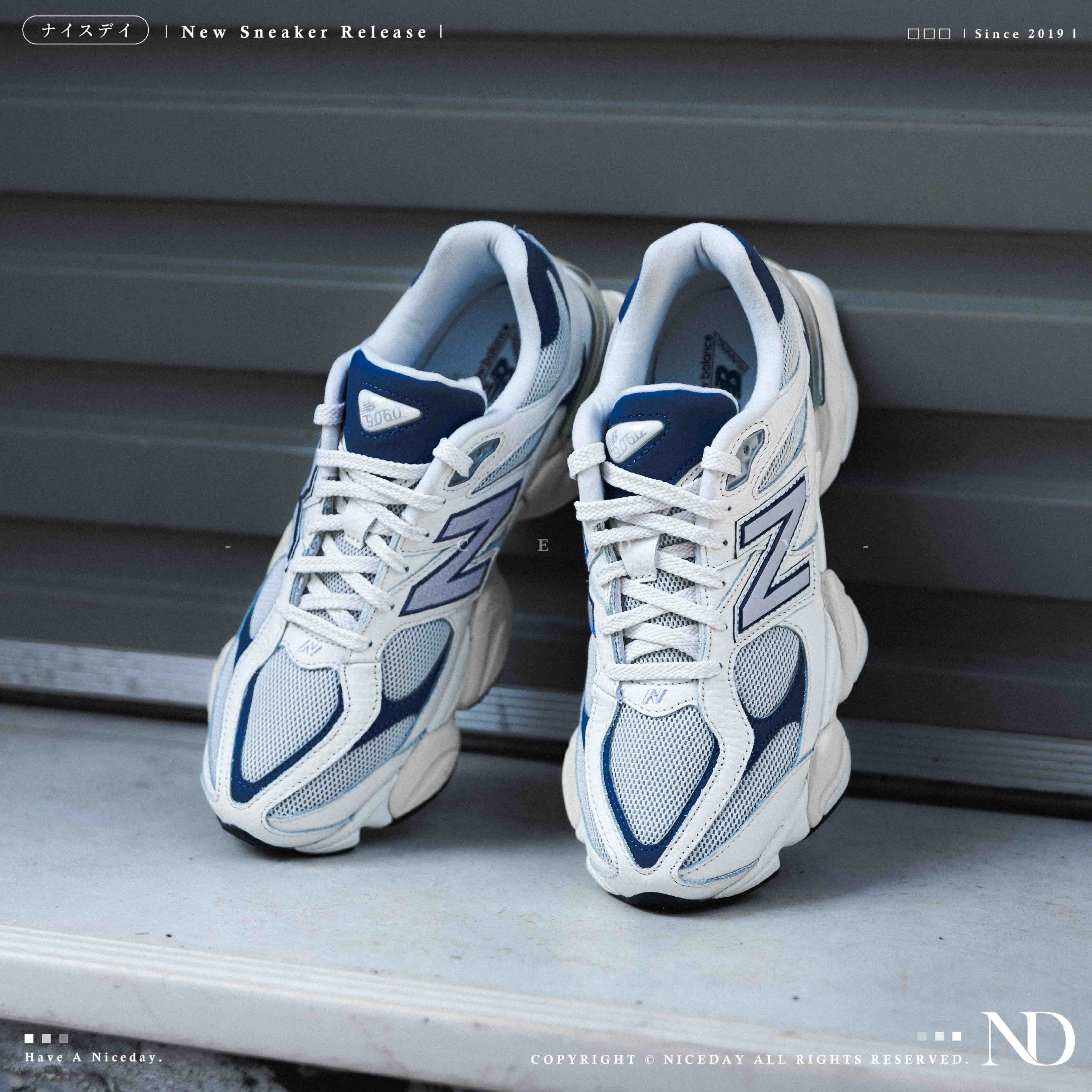 NICEDAY 現貨 New Balance 9060 海軍藍 復古 藍白 深藍 厚底 增高 男鞋 U9060AGB