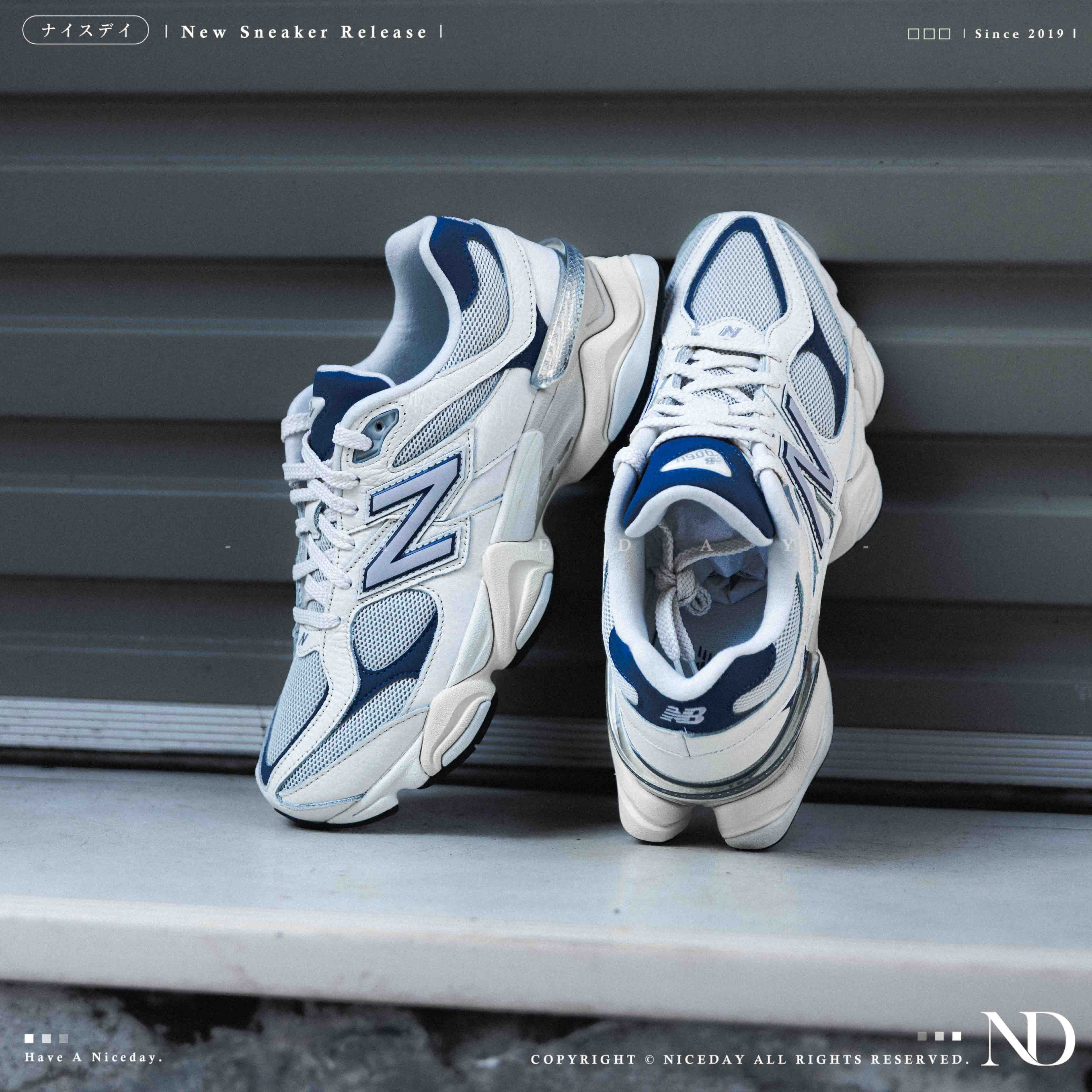 NICEDAY 現貨 New Balance 9060 海軍藍 復古 藍白 深藍 厚底 增高 男鞋 U9060AGB