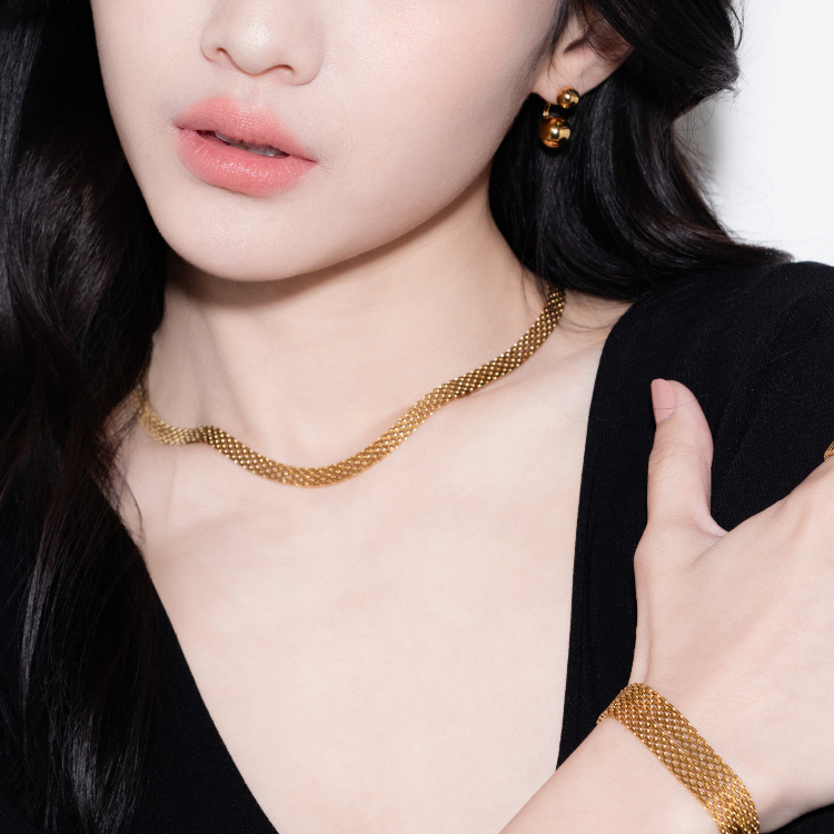OUS Sparkmesh Choker 星織頸鍊 金