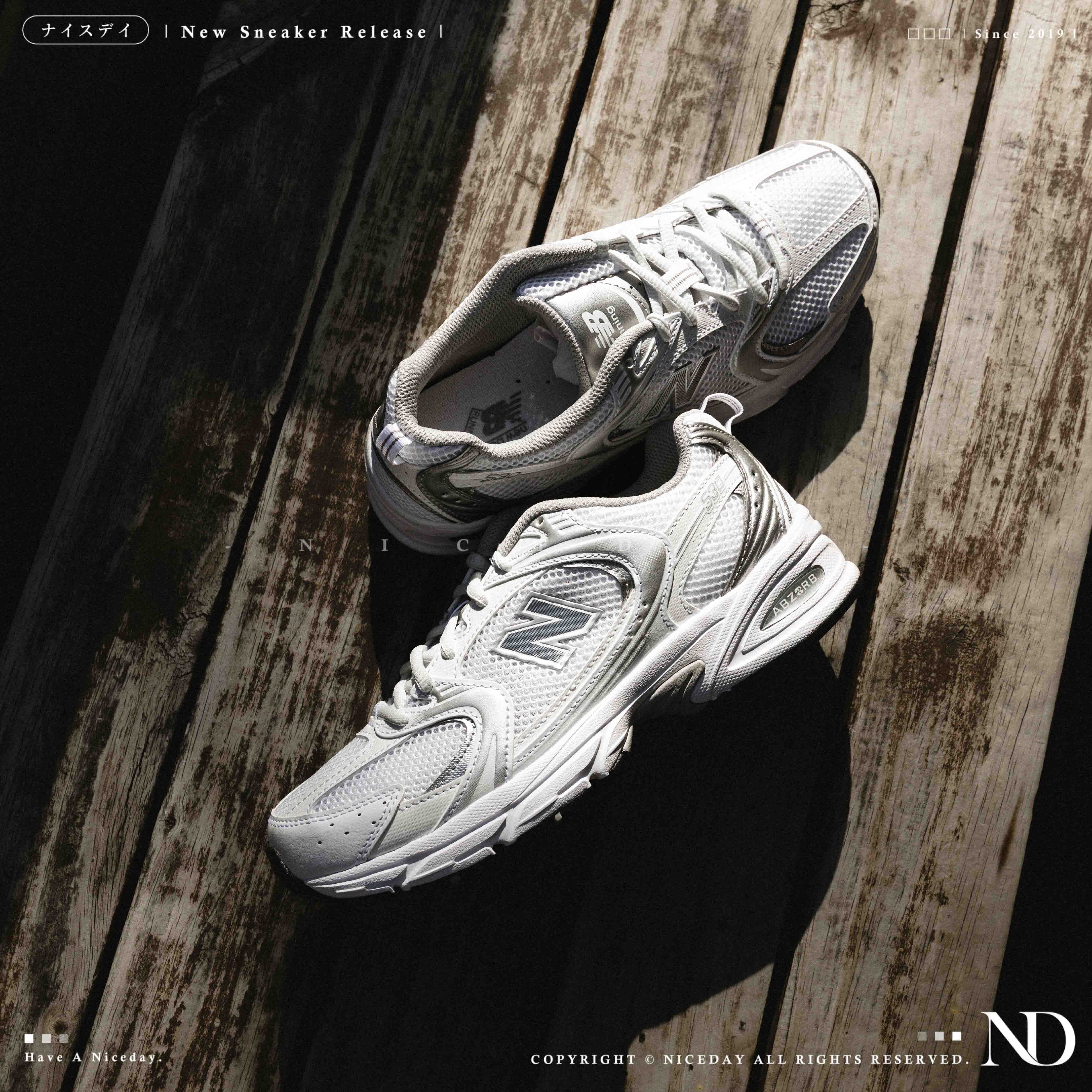 NICEDAY 現貨 New Balance 530 白銀 復古 白色 銀色 網眼 透氣 慢跑鞋 女鞋 MR530EMA
