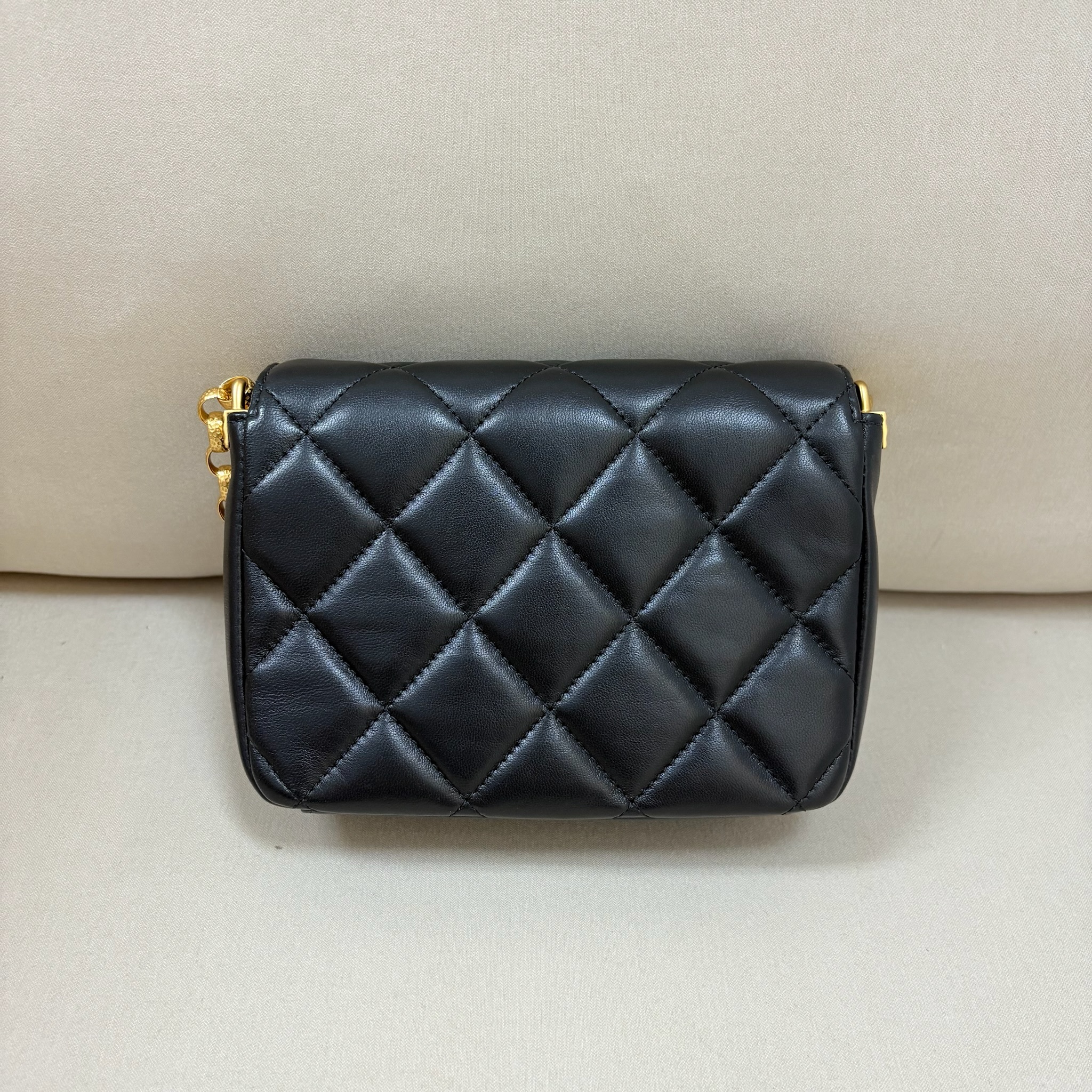 Chanel Flap Bag Mini With Coin - Black / Ghw