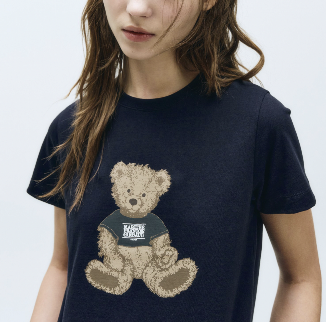 ★Marithe + Francois Girbaud★ W DOODLE BEAR TEE navy 韓國MARITHE FRANCOIS GIRBAUD DOODLE BEAR IMAGE GRAPHIC TE