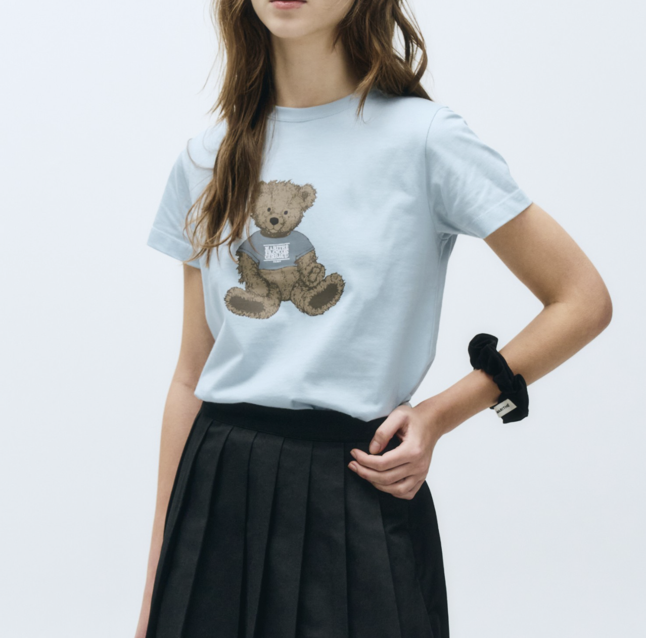★Marithe + Francois Girbaud★ W DOODLE BEAR TEE ice blue 韓國MARITHE FRANCOIS GIRBAUD W DOODLE BEAR TEE
