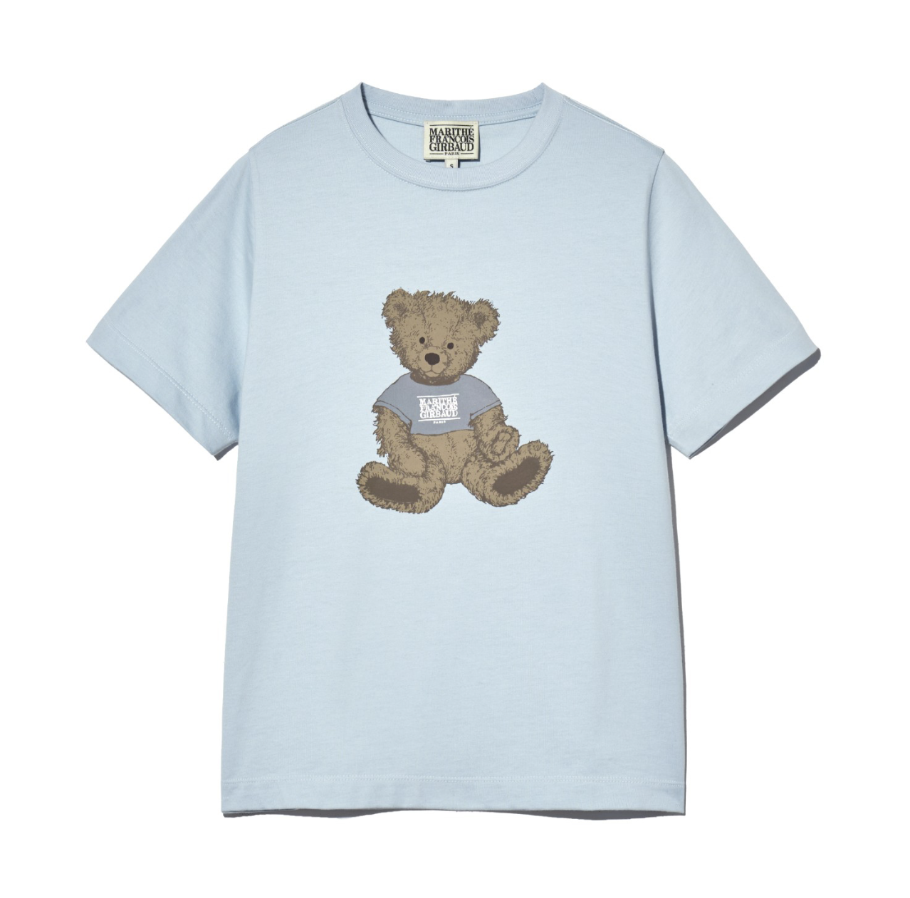 ★Marithe + Francois Girbaud★ W DOODLE BEAR TEE ice blue W DOODLE BEAR TEE ice blue - MARITHÉ+FRANҪOIS GIRBAUD