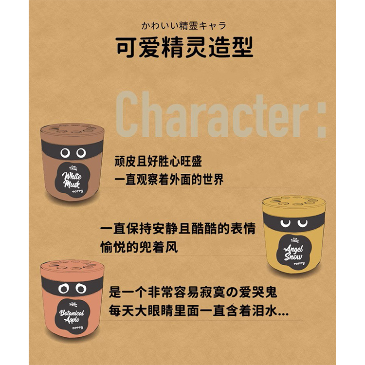 日本DIAX Craft Fragrance 卡通表情車载香薰香膏 85g No:118012