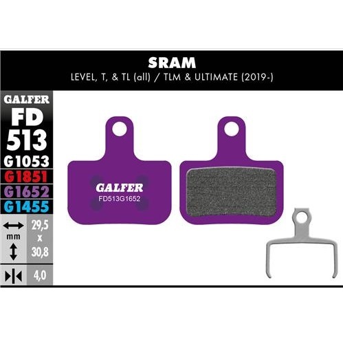 Galfer 剎車皮 FD513 (SRAM LEVEL, T, TL用)