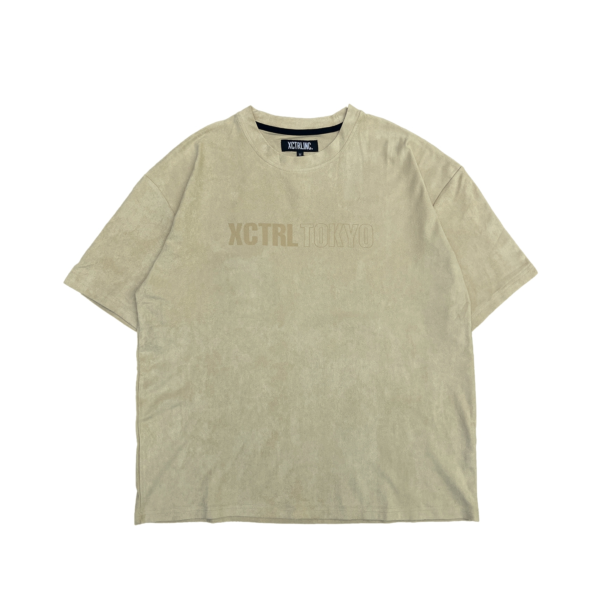 XCTRL 暴走東京皮絨寬版短T-裸色