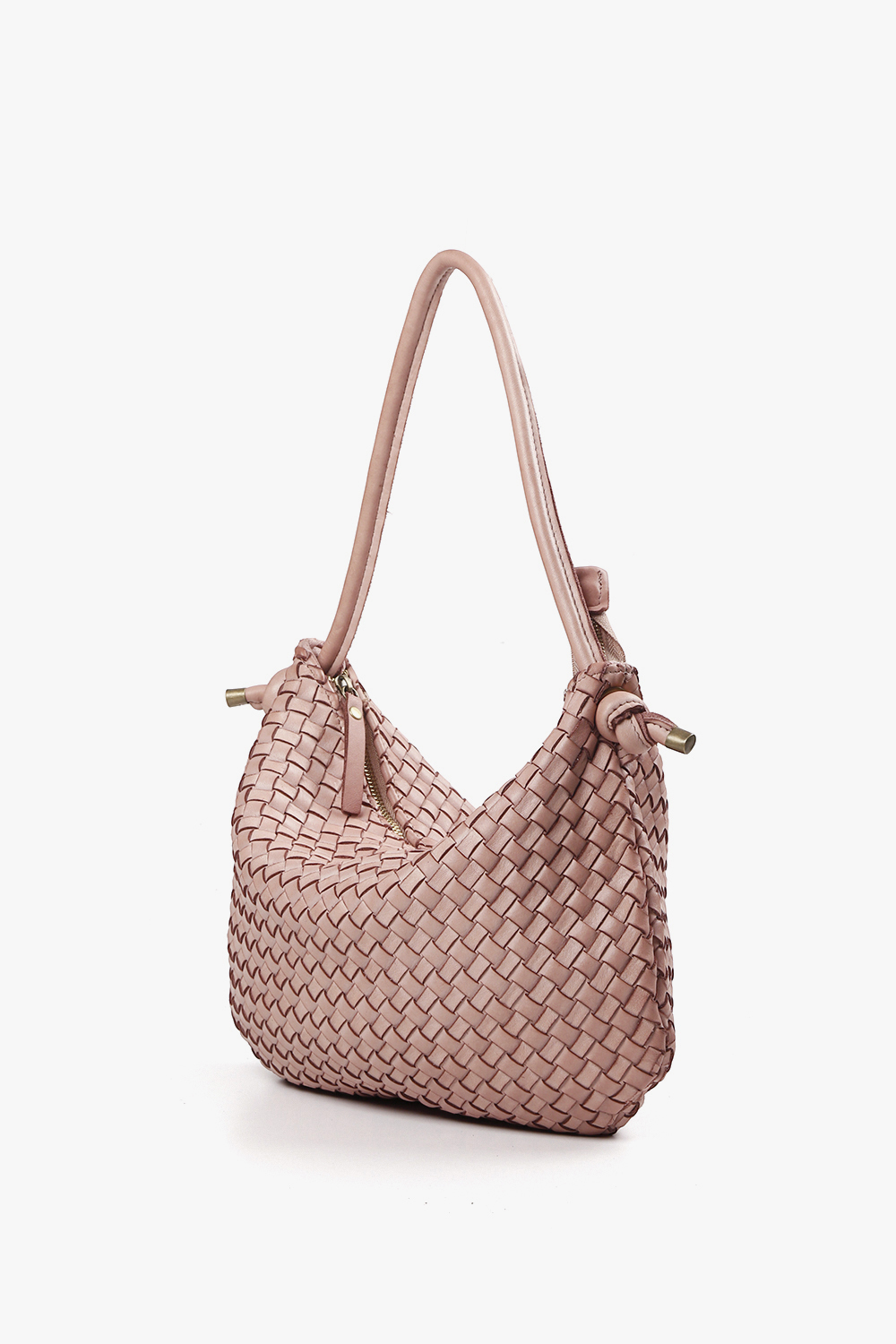 Grace 細編織肩背包 粉紅