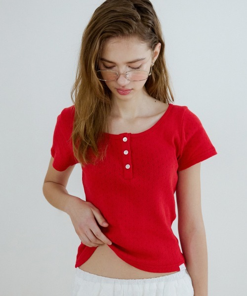 Letter From Moon Letters Button T-shirts