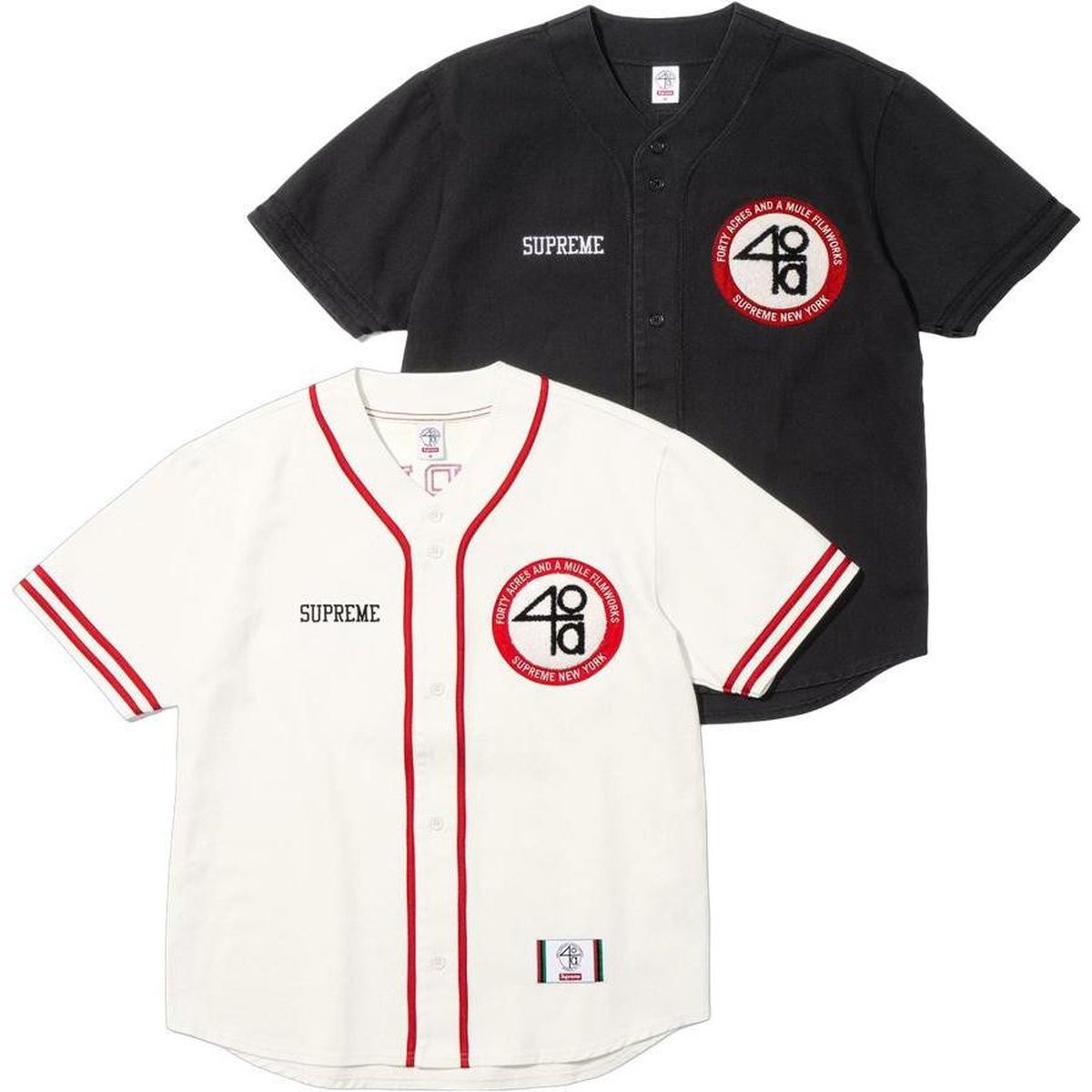 2025SS Supreme 40 Acres Twill Baseball Jersey 短袖 棒球衫 現貨