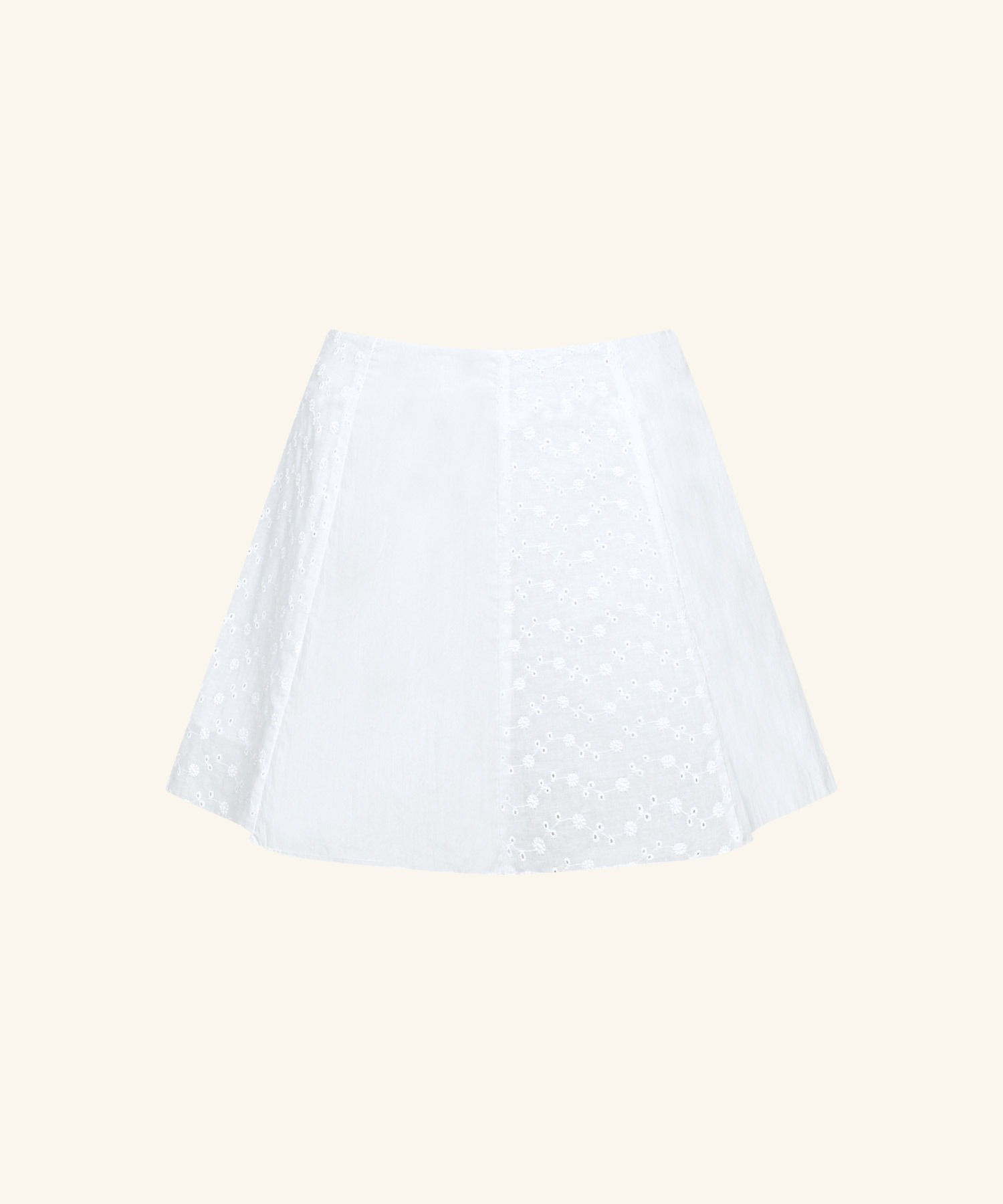 Letter From Moon Mix Punching Mini Skirt