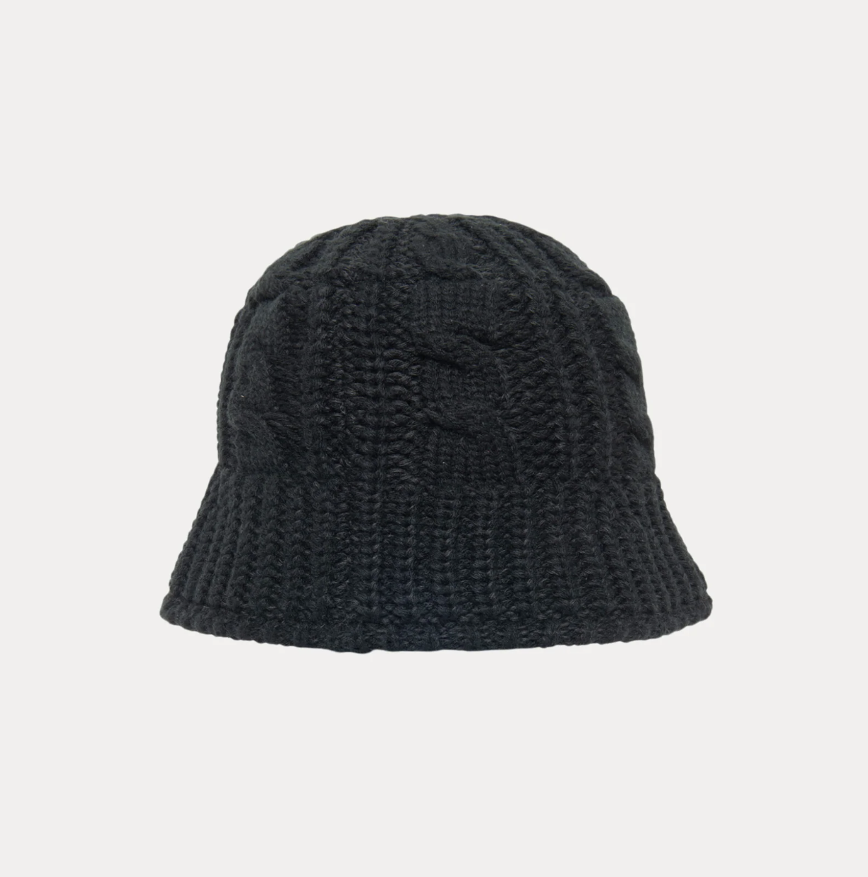 Stussy Cable Knit Bucket Hat- Black