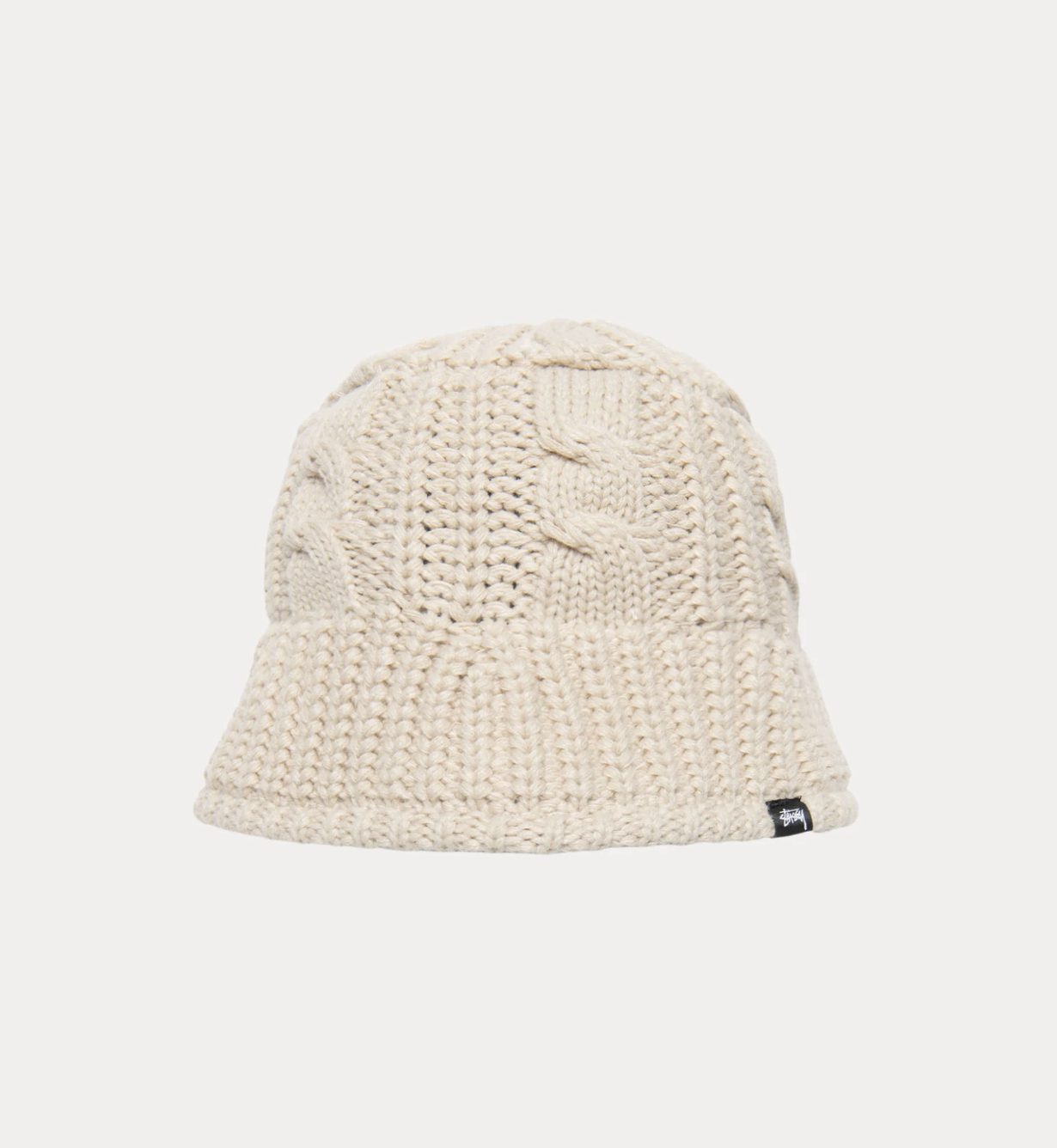Stussy Cable Knit Bucket Hat- Oatmeal