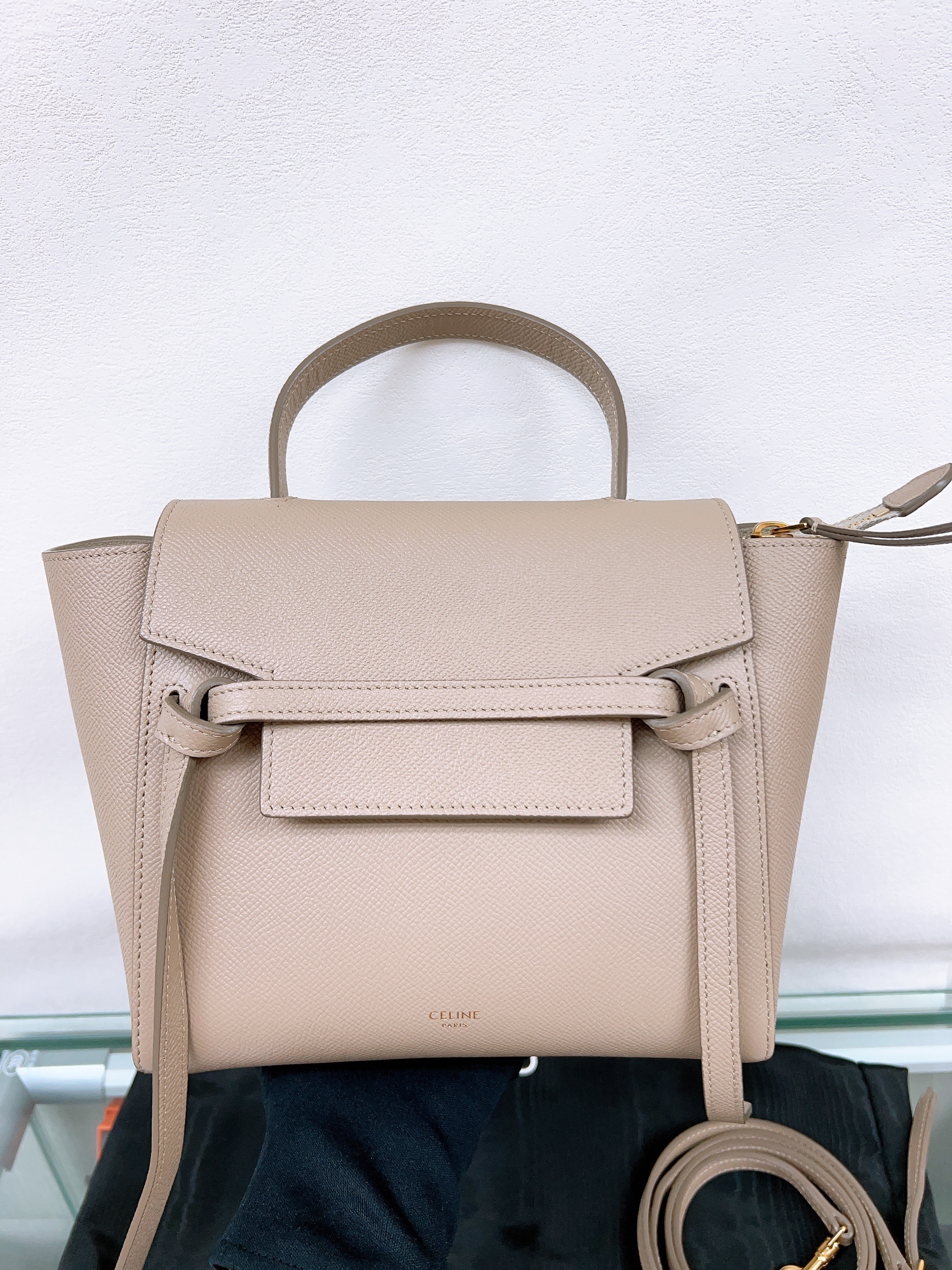 Celine belt bag nano light taupe