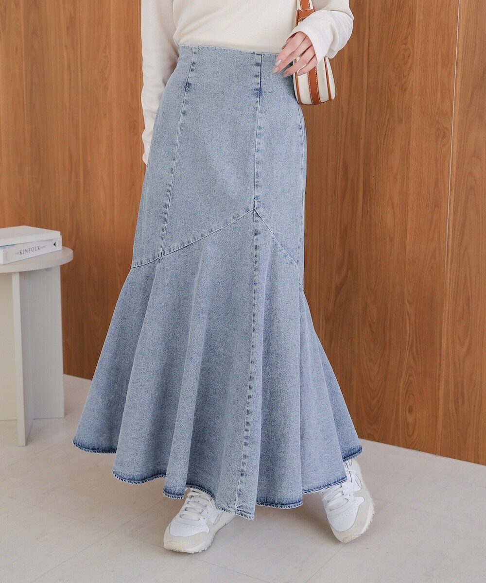 Bou Jeloud四季可穿8oz牛仔布變形美人魚裙