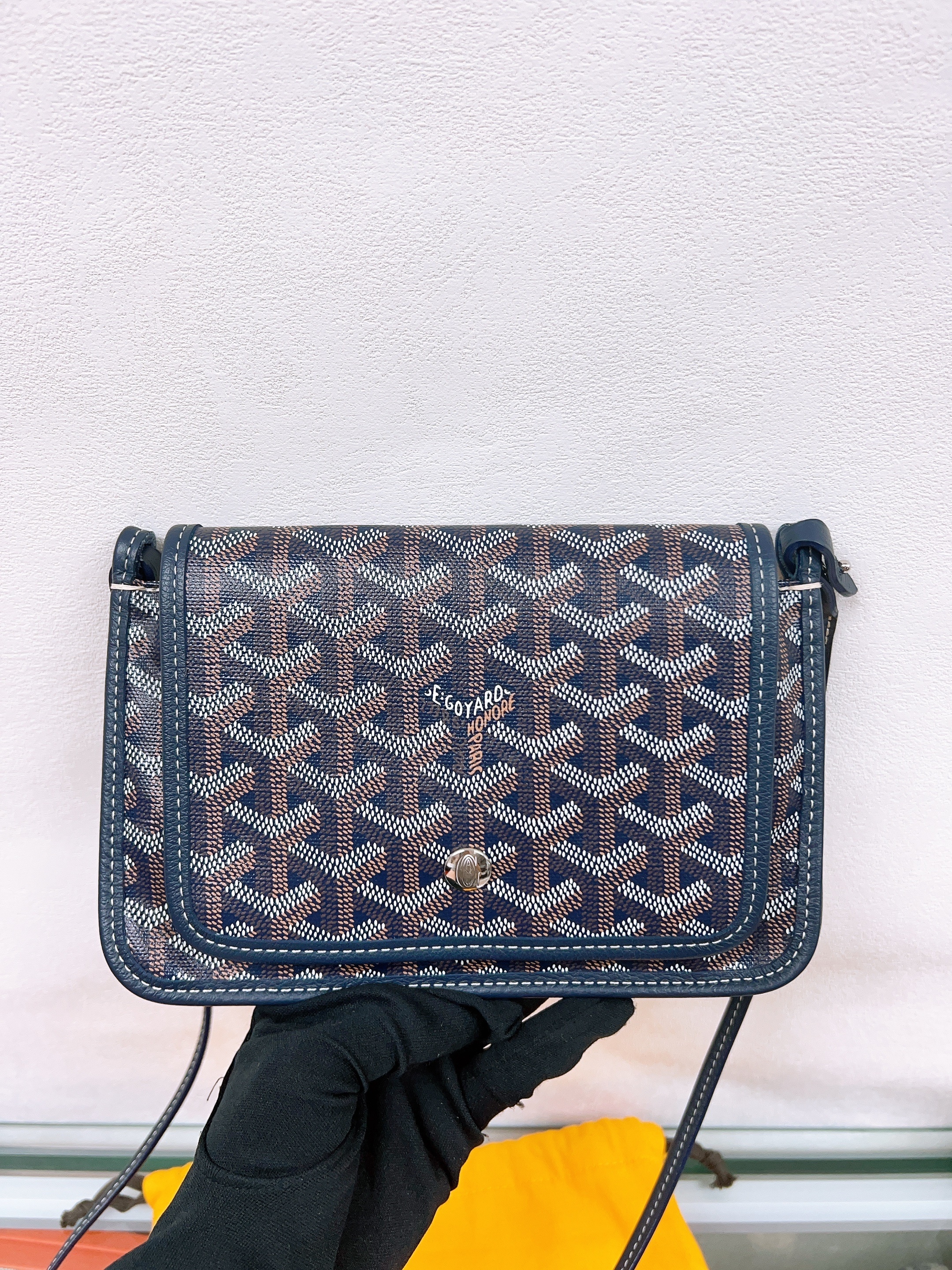 Goyard plumet pocket bag navy