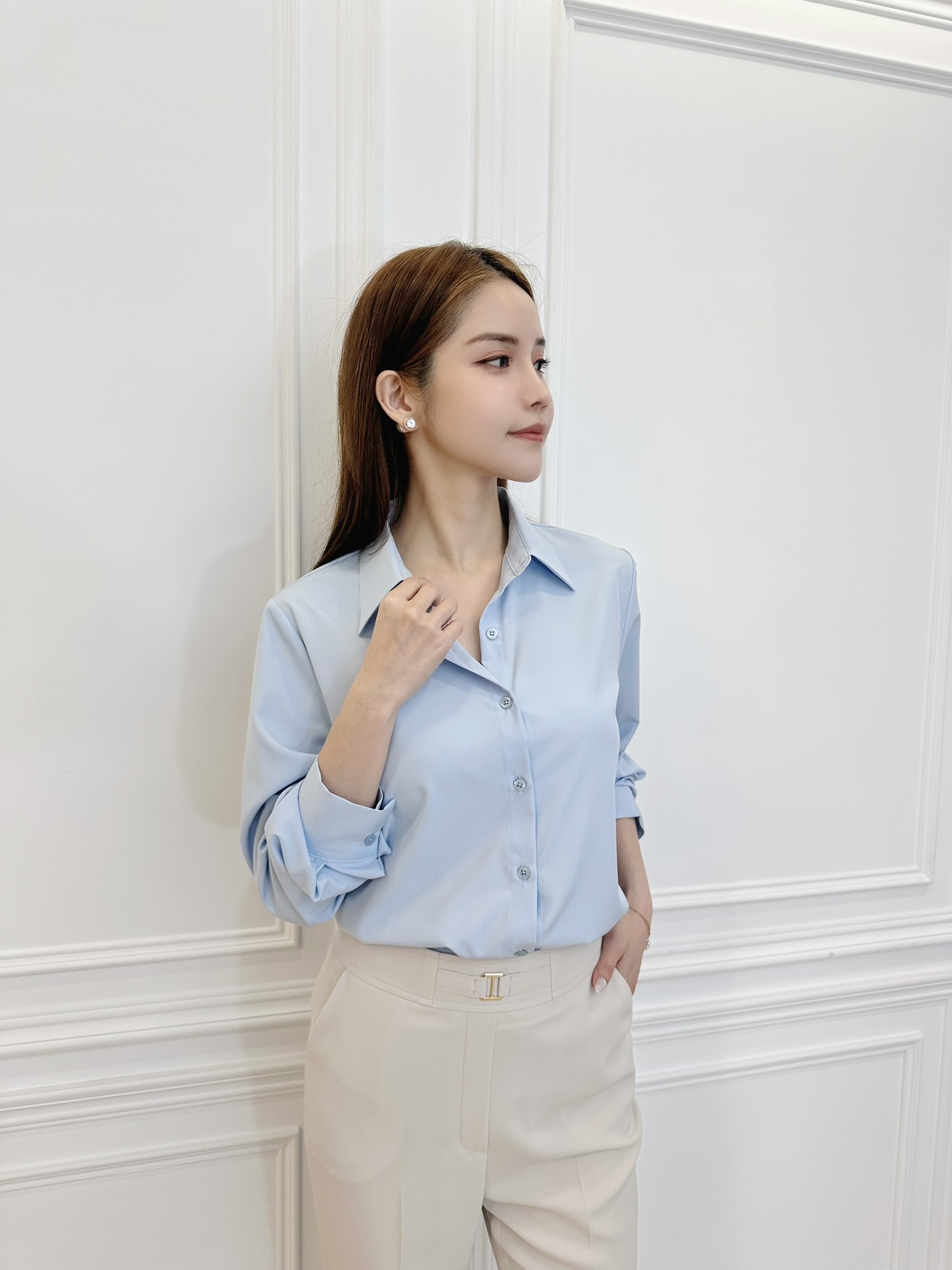 (職場必備)親膚柔軟挺料襯衫