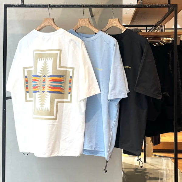 日本 BEAMS × PENDLETON 別注混紡抽繩短袖