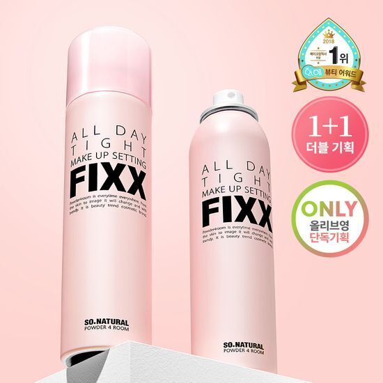 [31/12 - 31/01] So Natural All Day Tight Make Up Setting FIXX 120ml [Olive Young Double Planning Set]
