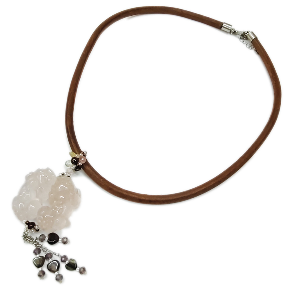 旺財貔貅{星光粉晶}項鍊【十方】133951