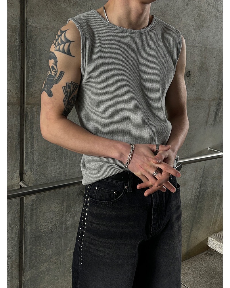 做舊水洗染色背心