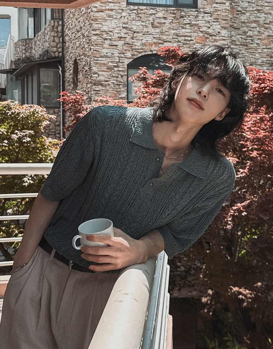 Skashi 短袖卡拉針織衫