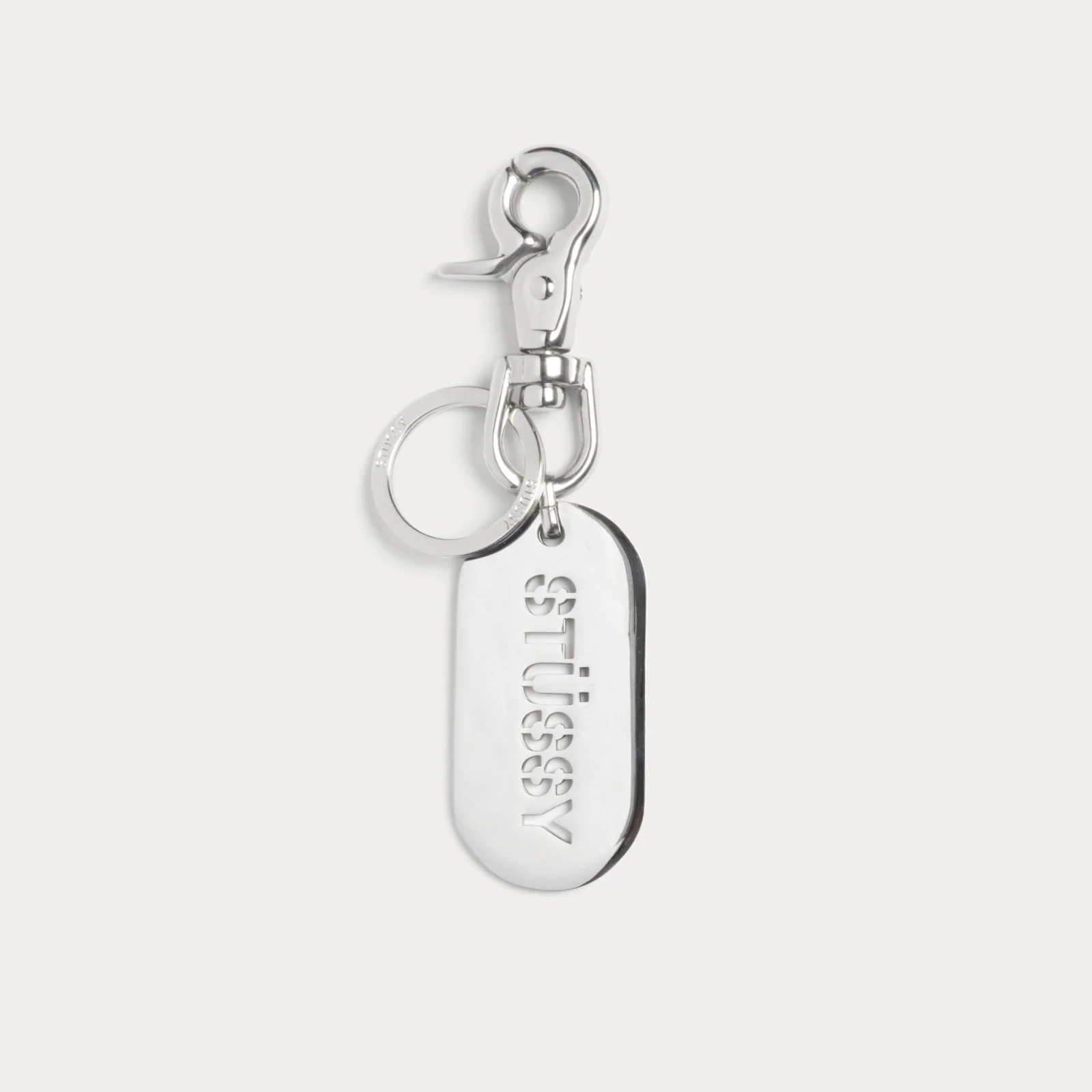 STÜSSY 25ss L TAG KEYCHAIN SILVER ☆25SS 大人気☆STUSSY METAL TAG KEYCHAIN (STUSSY/キーケース