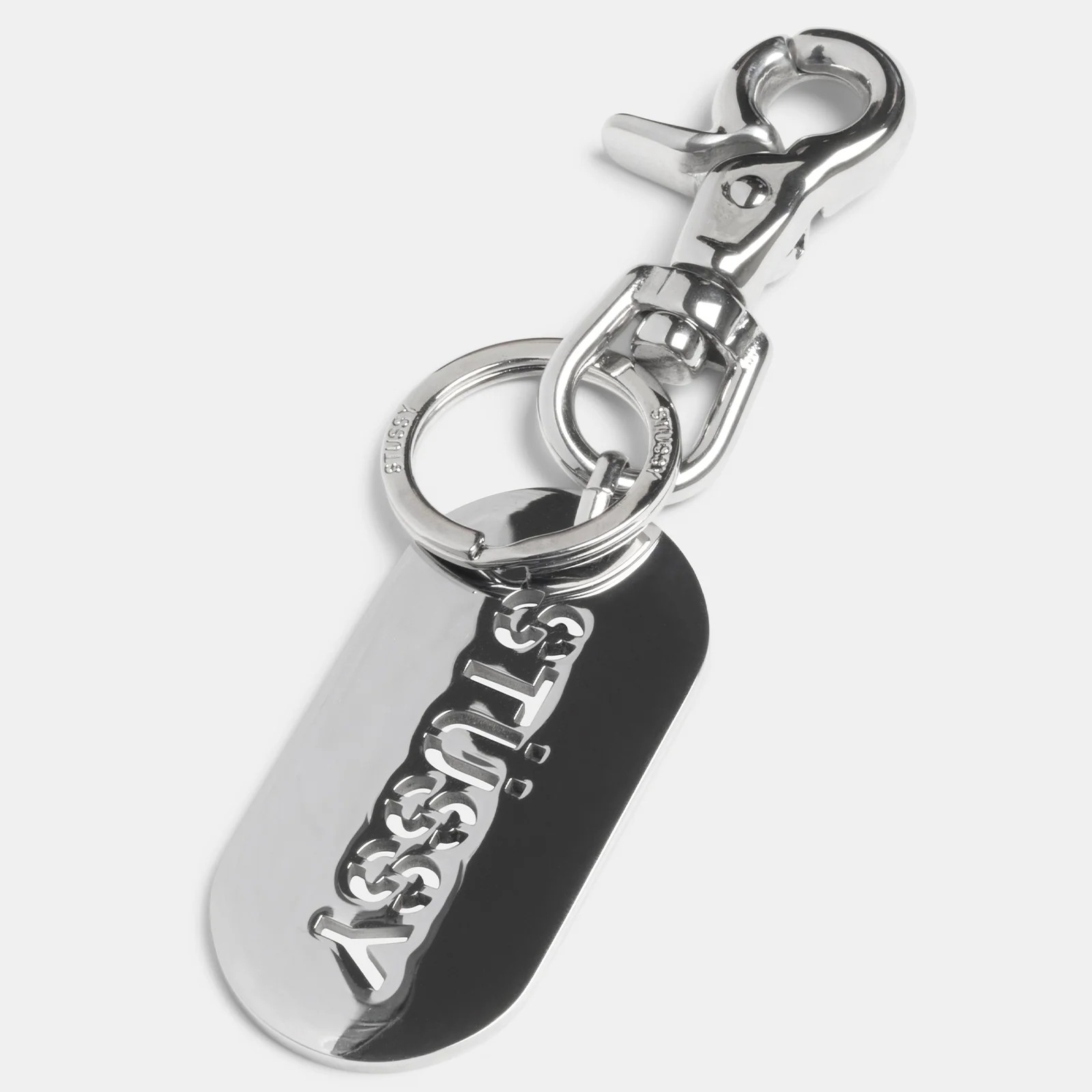 STUSSY METAL TAG KEYCHAIN 字體吊飾鑰匙圈