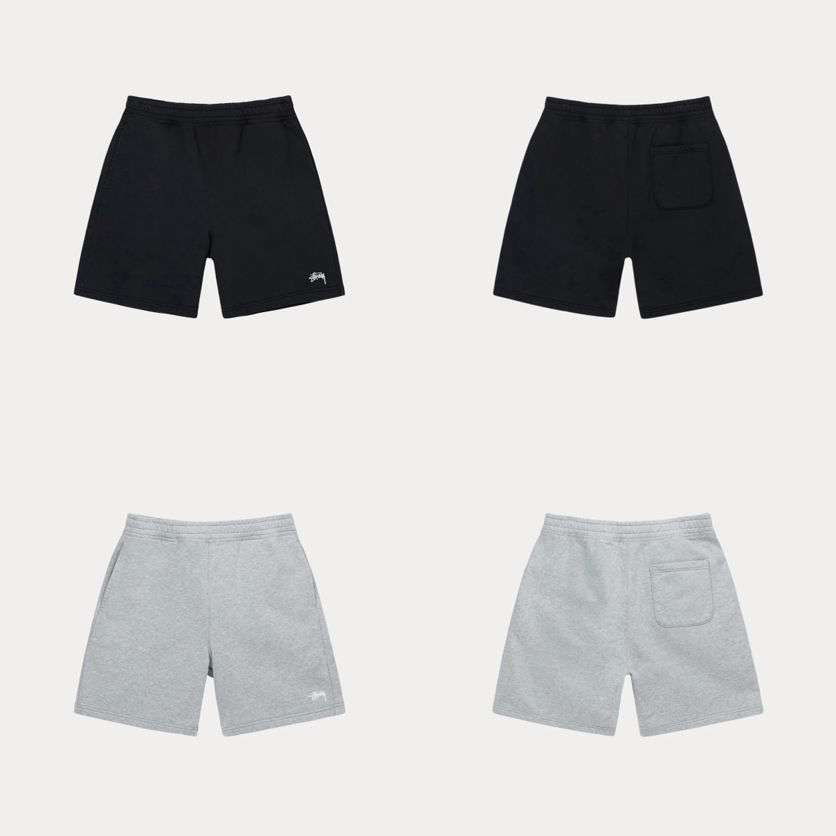 STUSSY STOCK LOGO SWEATSHORT 小刺繡字體 棉短褲