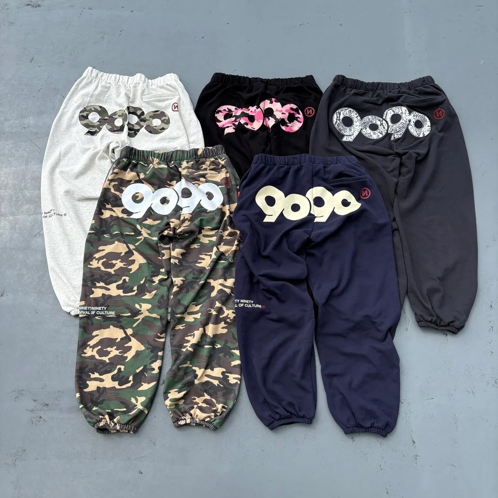9090 90 Logo Light Sweat Pants 字體 迷彩 棉褲 NN1960