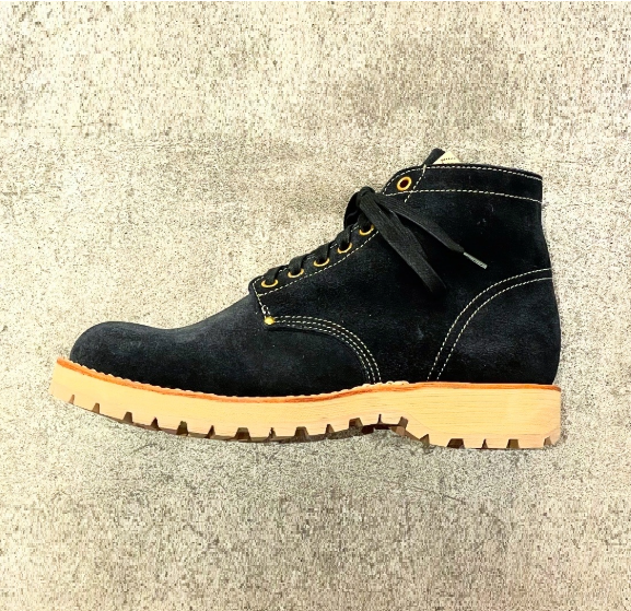 VISVIM BRIGADIER BOOTS-FOLK *UK Cowhide Suede - BLACK SIZE 9 PRE ORDER ITEM (預訂中)
