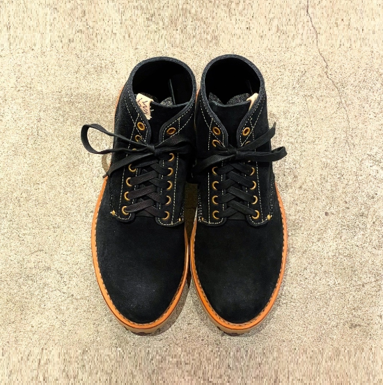 VISVIM BRIGADIER BOOTS-FOLK *UK Cowhide Suede - BLACK SIZE 9 PRE ORDER ITEM (預訂中)