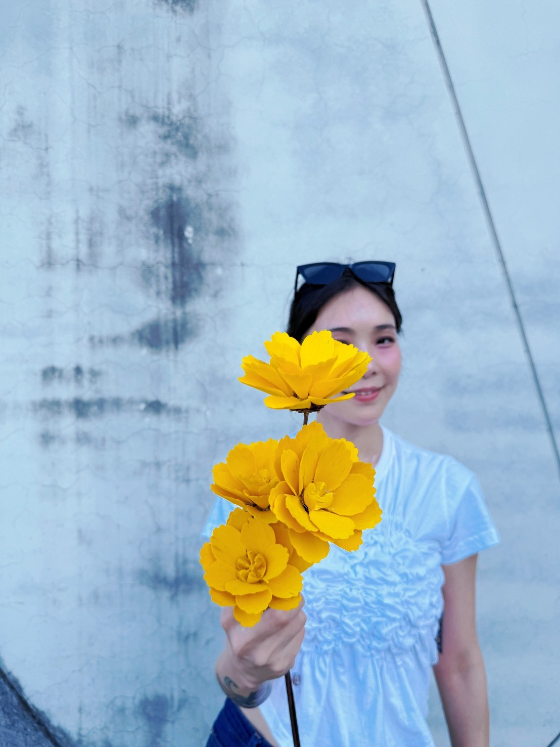 乾燥手工木片牡丹花