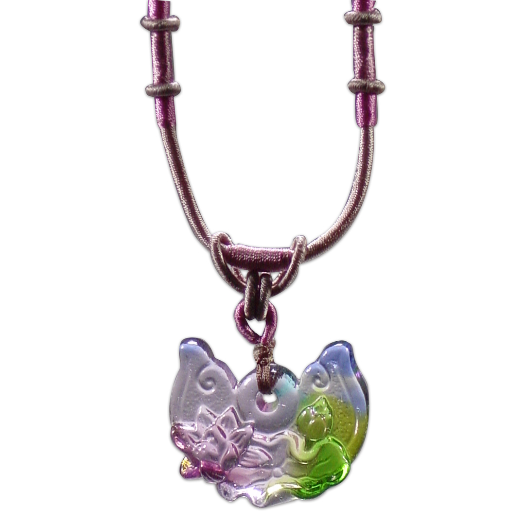 居家開運琉璃項鍊｜蓮花