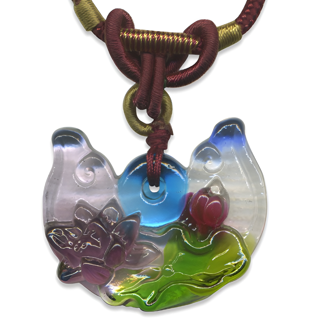 居家開運琉璃項鍊｜蓮花