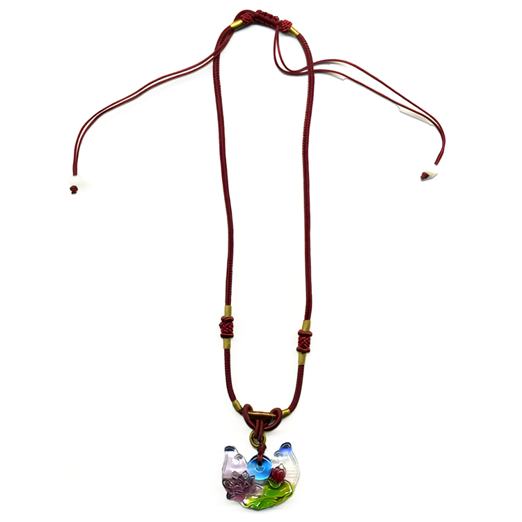 鹿港窯禮品館｜居家開運 蓮花  琉璃項鍊