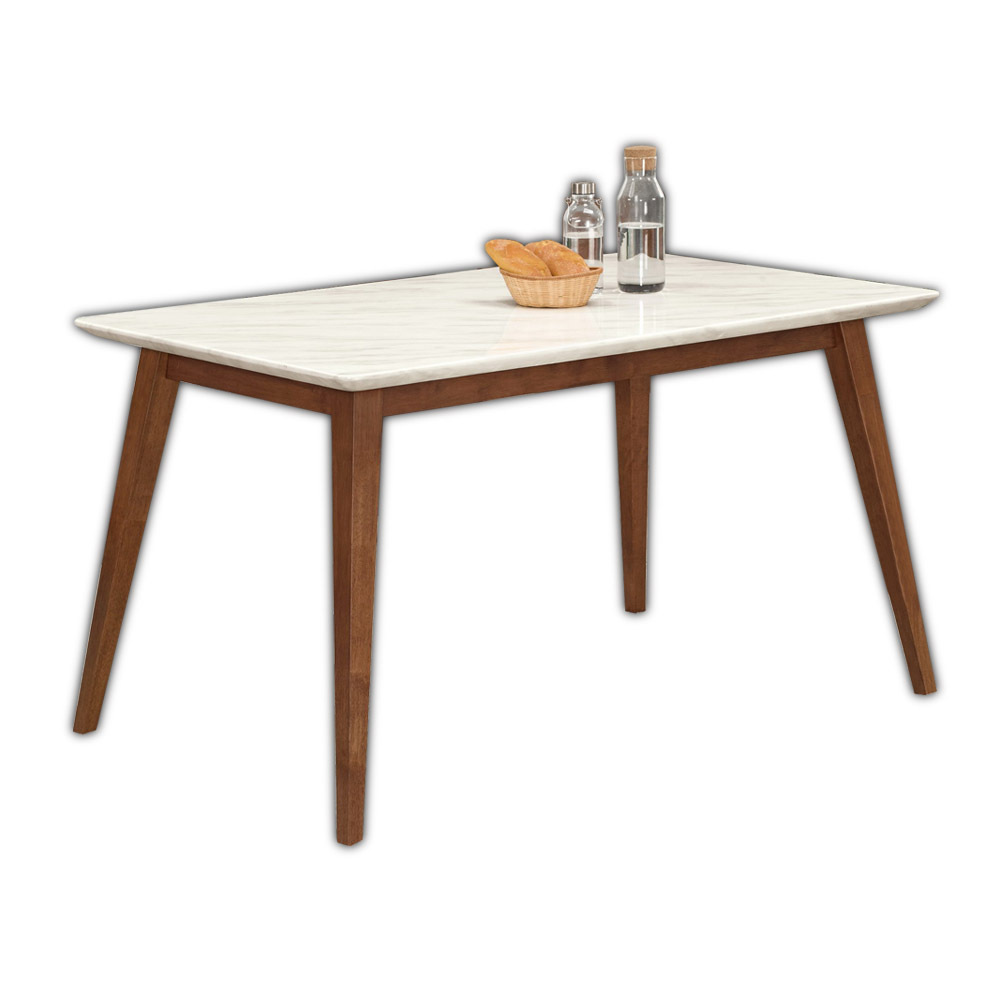 溫克4.7尺胡桃色石面餐桌