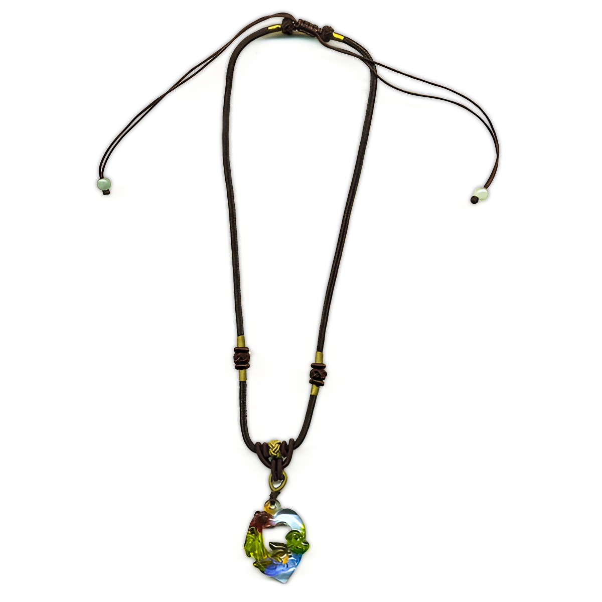 居家開運琉璃項鍊｜鴛鴦戲荷