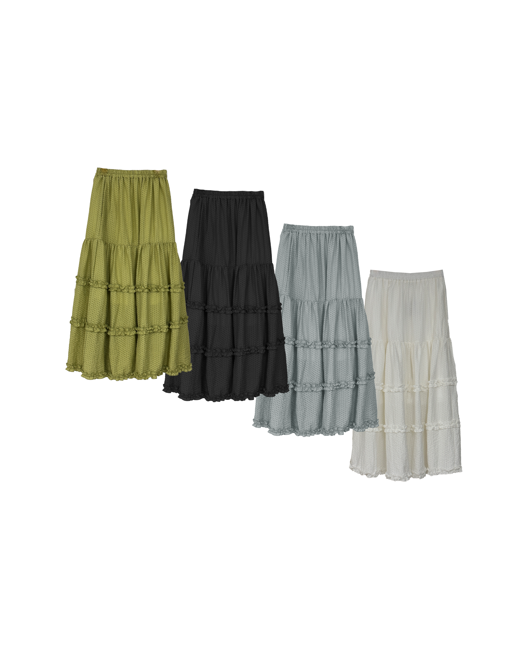 三層小木耳邊質感蛋糕半裙