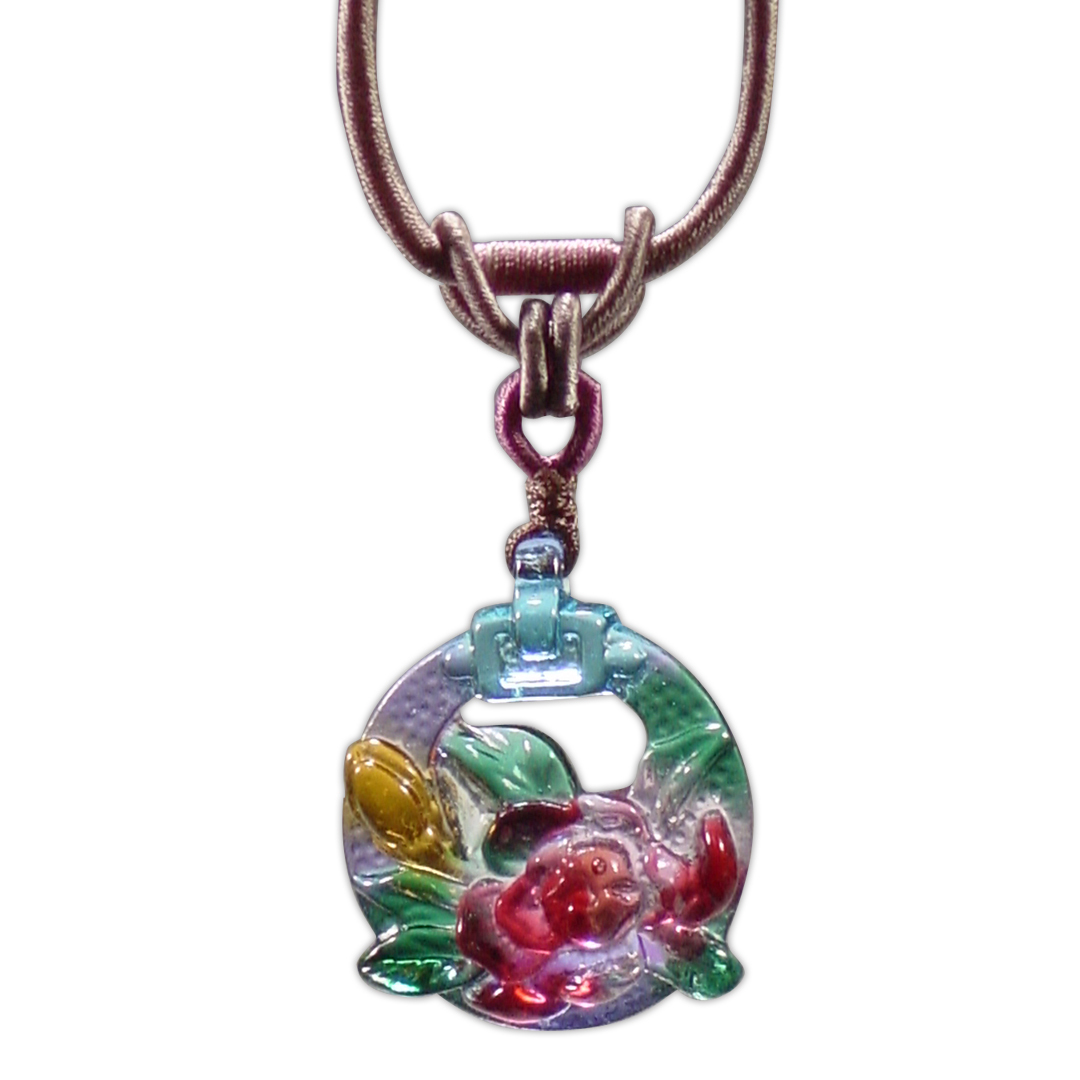 居家開運琉璃項鍊｜茶花