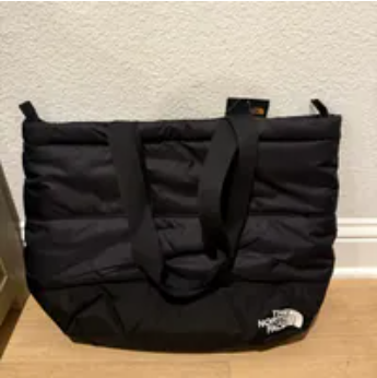 [S] THE NORTH FACE BLACK NUPTSE TOTE, 196247402971 (SZZ597)