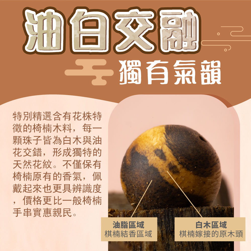 綠椅楠沉香花珠