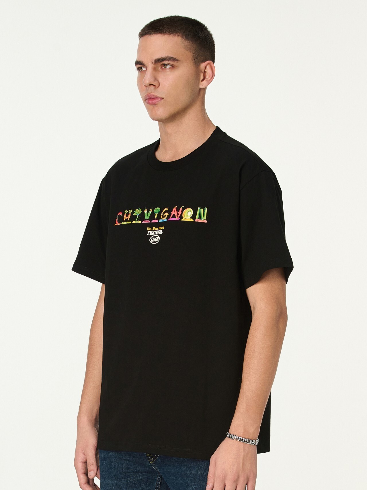 Chevignon - 男裝夏季水果字母寬鬆涼感T恤