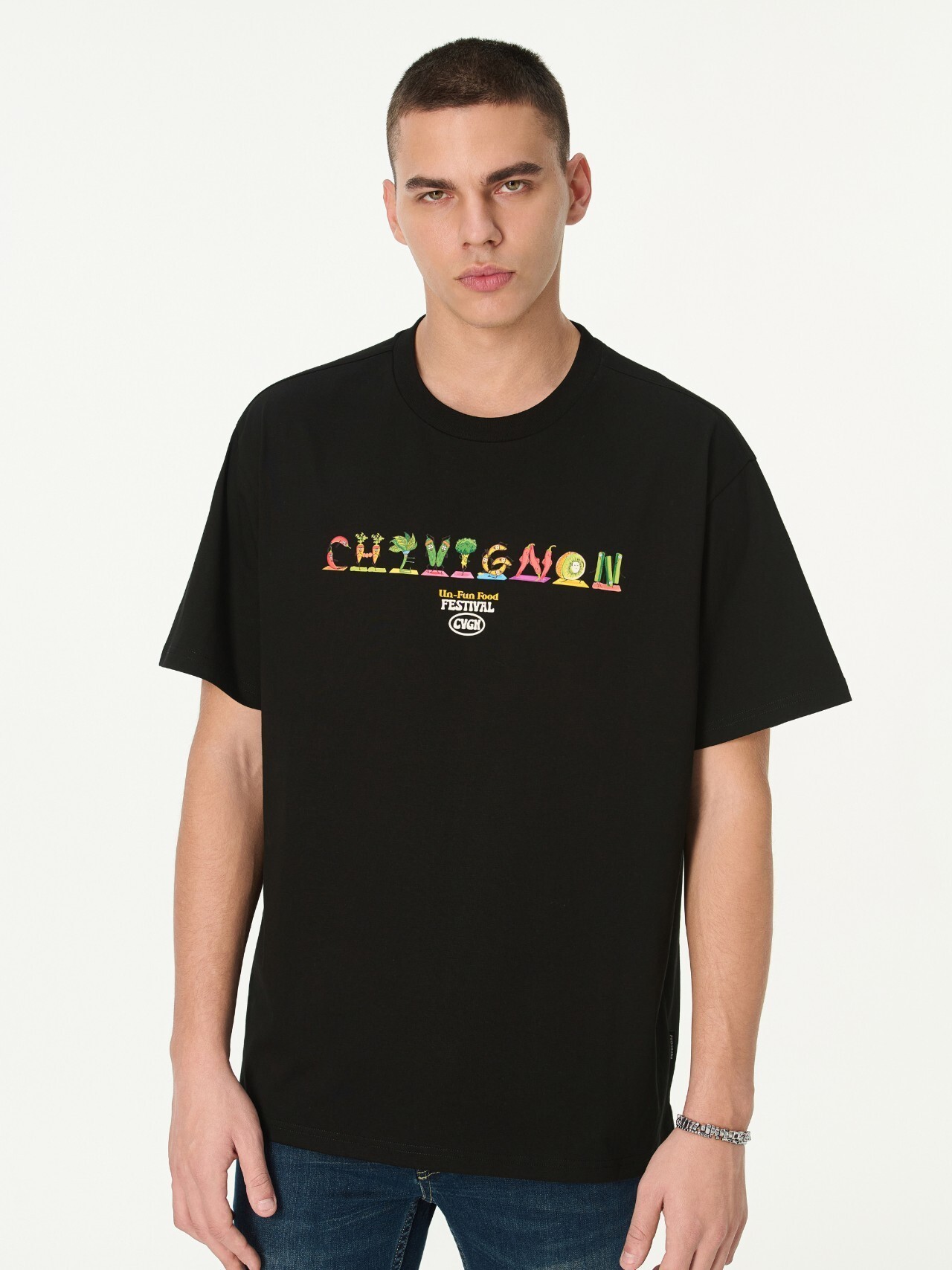 Chevignon - 男裝夏季水果字母寬鬆涼感T恤