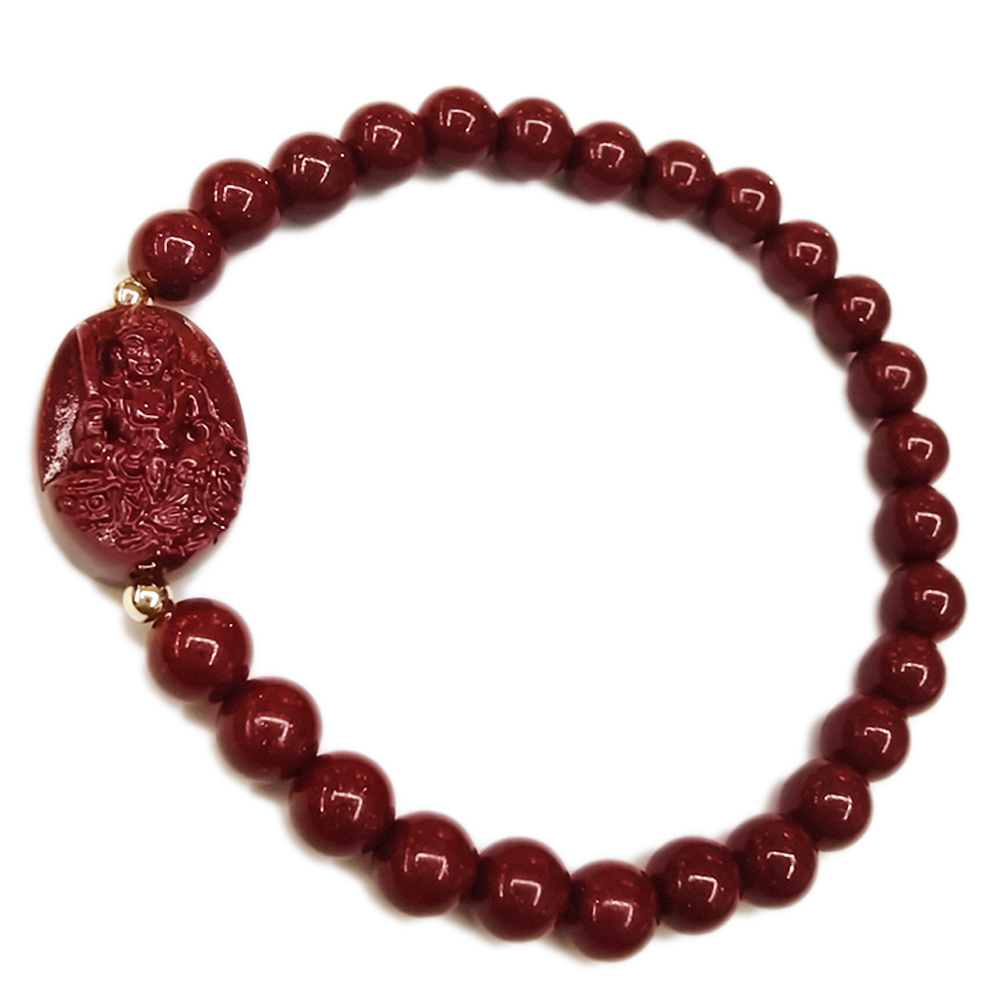 文殊菩薩{硃砂}手珠6mm【十方】154813