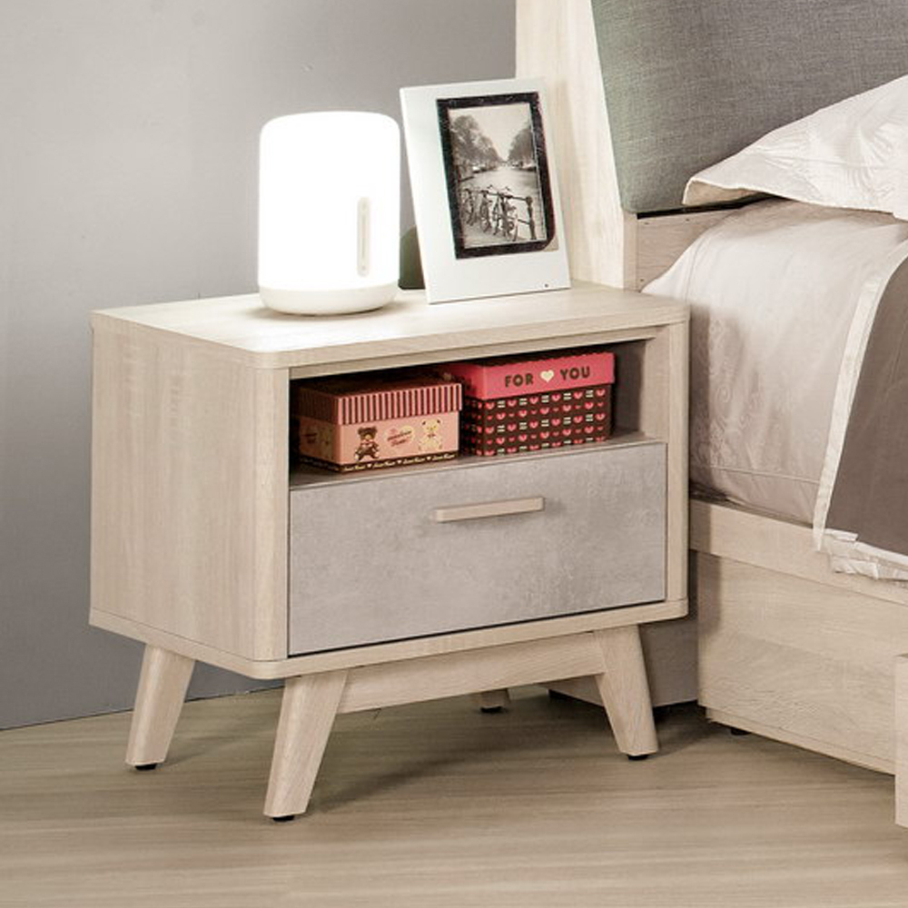 漢森1.6尺床頭櫃/一抽收納櫃/置物櫃